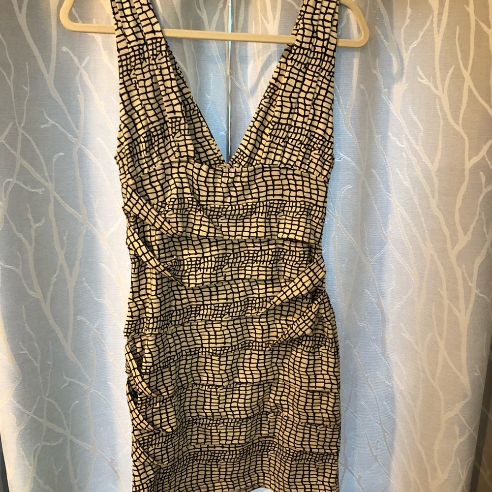 Shirt tan and black dress